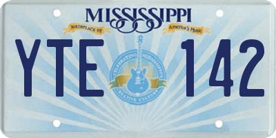 MS license plate YTE142