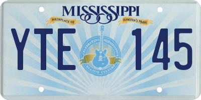 MS license plate YTE145