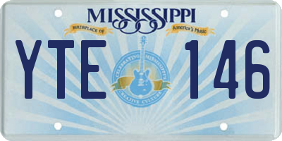 MS license plate YTE146
