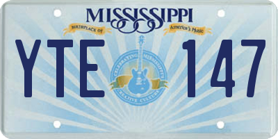 MS license plate YTE147