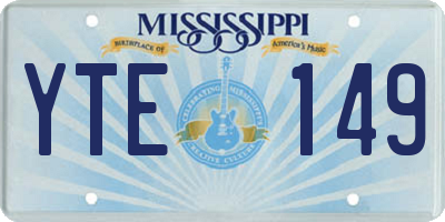 MS license plate YTE149