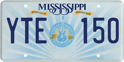 MS license plate YTE150