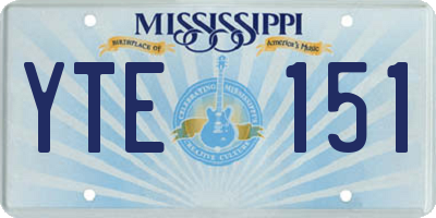 MS license plate YTE151