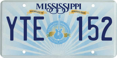 MS license plate YTE152