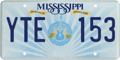 MS license plate YTE153