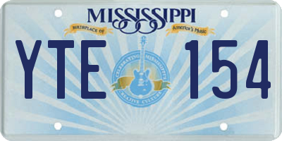MS license plate YTE154