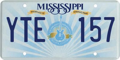 MS license plate YTE157