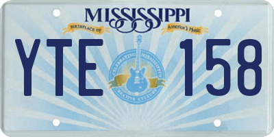 MS license plate YTE158