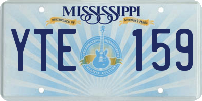 MS license plate YTE159