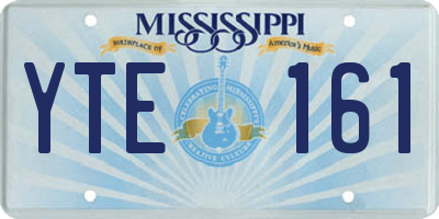 MS license plate YTE161