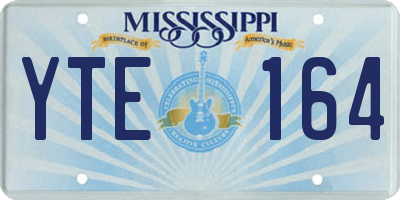 MS license plate YTE164