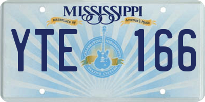 MS license plate YTE166