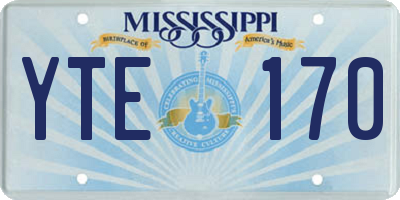 MS license plate YTE170