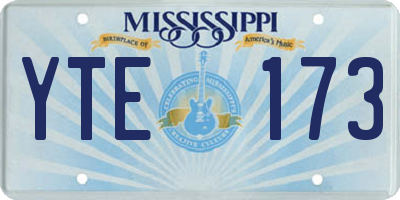 MS license plate YTE173