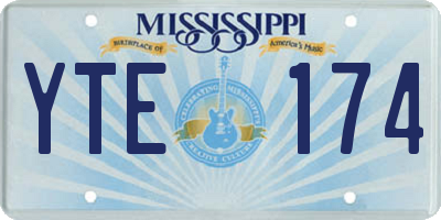 MS license plate YTE174