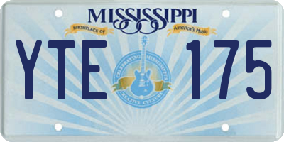MS license plate YTE175