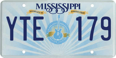 MS license plate YTE179