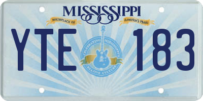 MS license plate YTE183