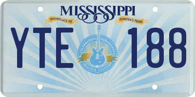 MS license plate YTE188