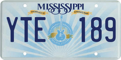 MS license plate YTE189