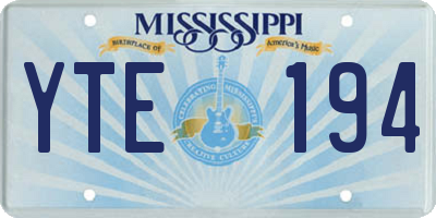 MS license plate YTE194