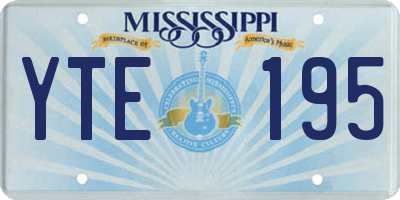 MS license plate YTE195