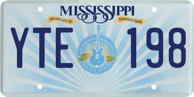 MS license plate YTE198