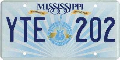 MS license plate YTE202