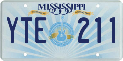 MS license plate YTE211