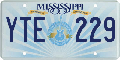 MS license plate YTE229
