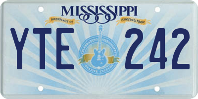 MS license plate YTE242