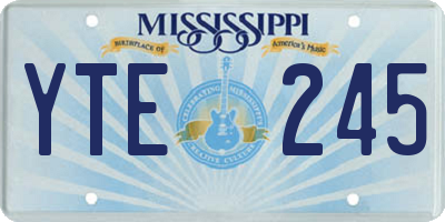 MS license plate YTE245