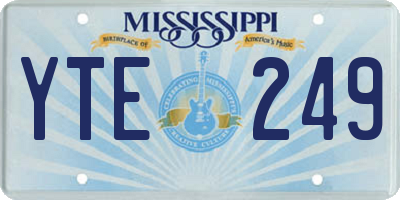MS license plate YTE249