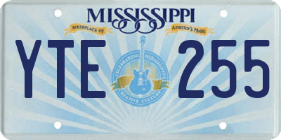 MS license plate YTE255