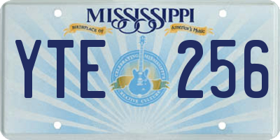 MS license plate YTE256
