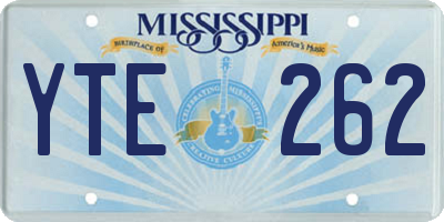 MS license plate YTE262