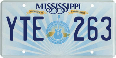 MS license plate YTE263