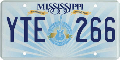 MS license plate YTE266