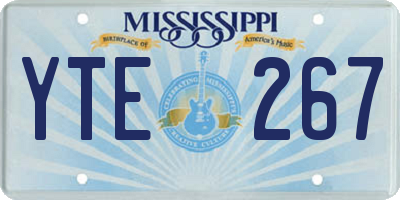 MS license plate YTE267