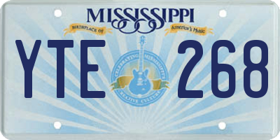 MS license plate YTE268