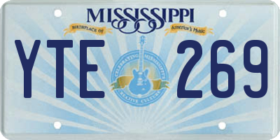 MS license plate YTE269