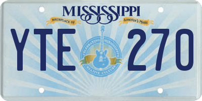 MS license plate YTE270
