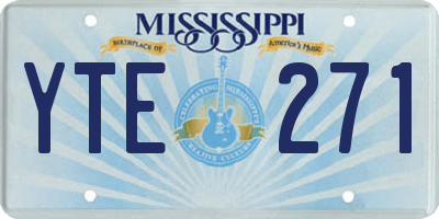 MS license plate YTE271