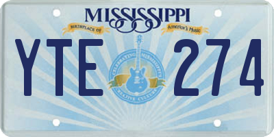 MS license plate YTE274
