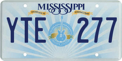 MS license plate YTE277