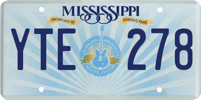 MS license plate YTE278