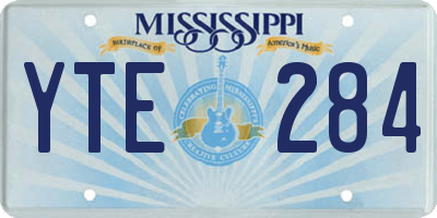MS license plate YTE284