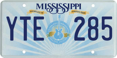 MS license plate YTE285