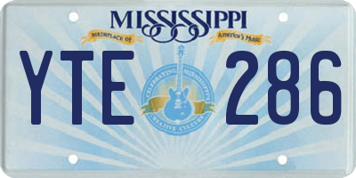 MS license plate YTE286