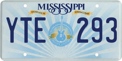 MS license plate YTE293